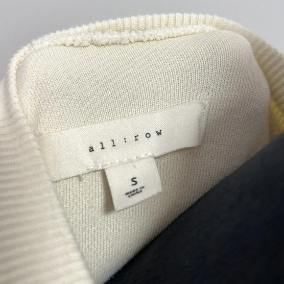 All:Row || Crewneck Long Sleeve Cotton Cream Sweater size Small - Picture 6 of 7